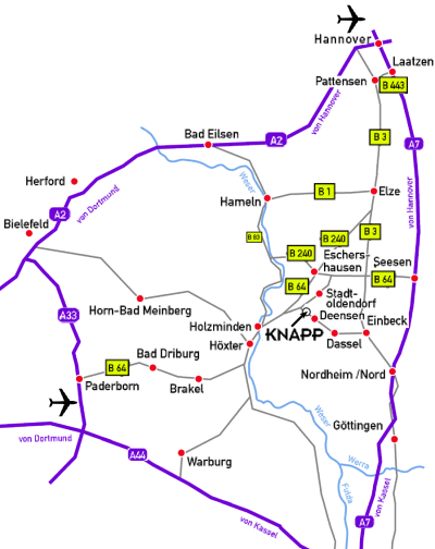 Anfahrtsskizze Deensen